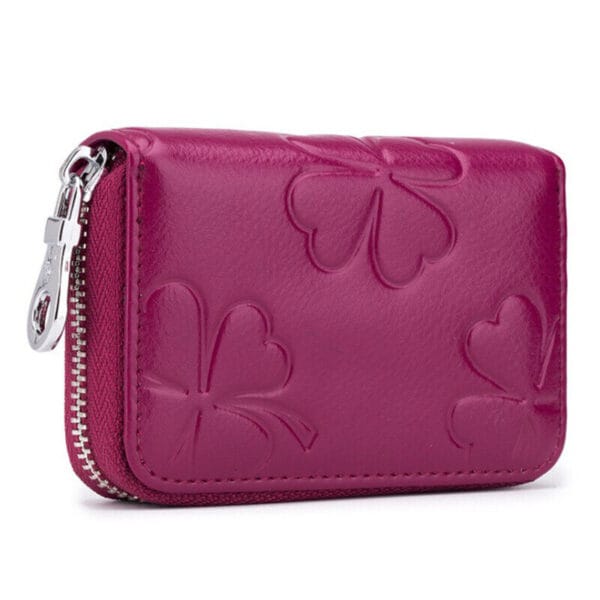 RFID Blocking Wallets ID Credit Card Holder Clutch Leather Mini Card Case Women 6