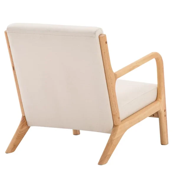 UBesGoo Modern Mid Century Accent Chair Living Room Single Sofa Cafe Lounge Chair Beige 6
