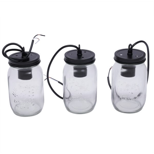 3 Heads Pendant Ceiling Light Mason Jar Kitchen Island Chandelier Lamp Fixture 5