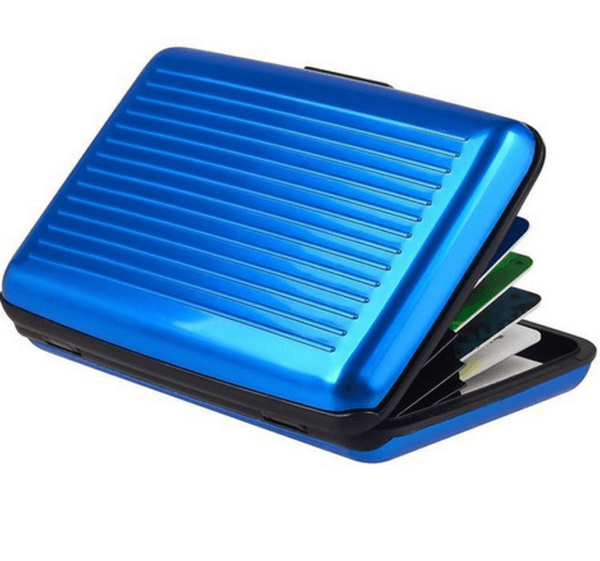 Men's Credit Card Holder Wallet Aluminum Metal Case Card Slot Portable Card Box 7