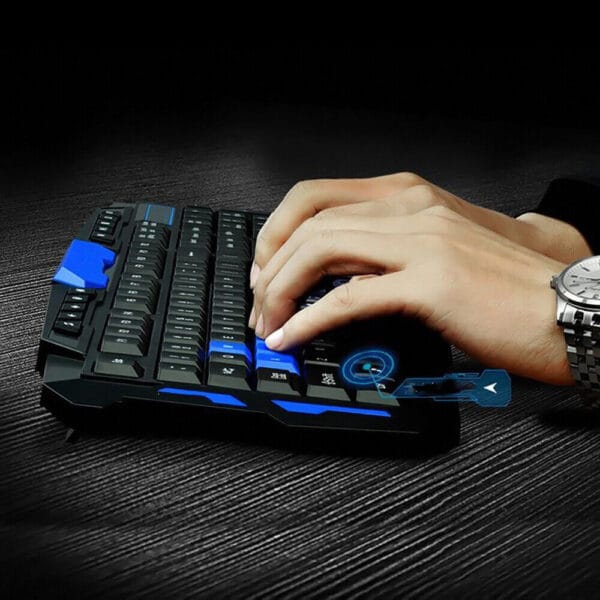 2.4G Gaming Multimedia Cordless Keyboard Wireless Optical Mouse Nano Receiver 7