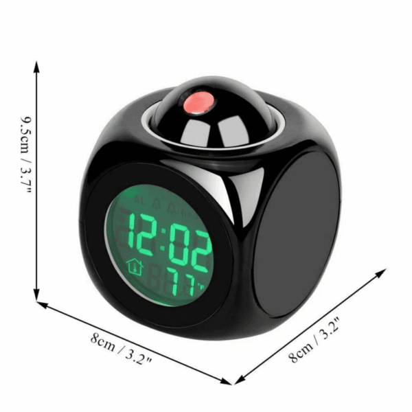 LED Projection Alarm Clock Digital LCD Display Voice Talking Weather Snooze USB 6