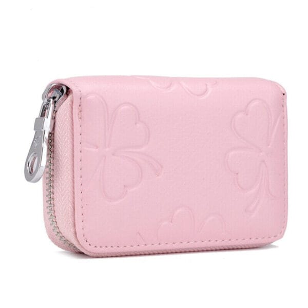 RFID Blocking Wallets ID Credit Card Holder Clutch Leather Mini Card Case Women 7