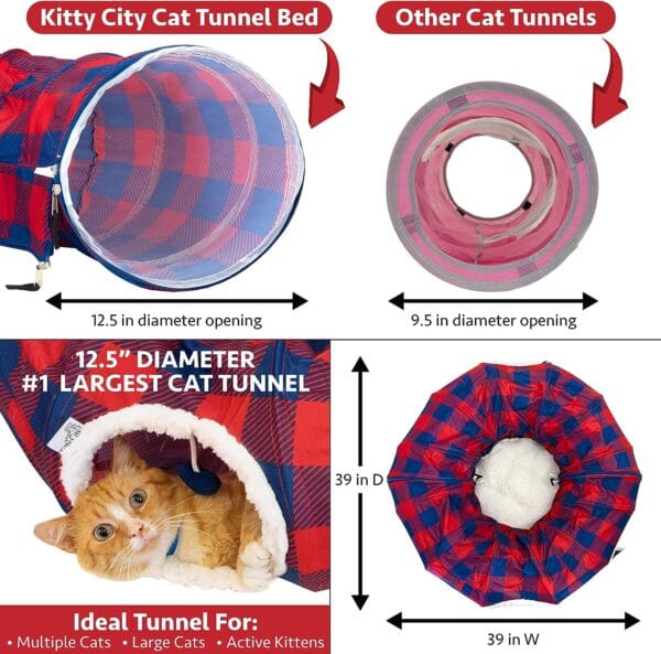 Plaid Tunnel Bed 7