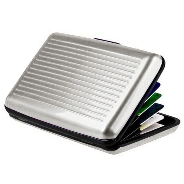 Men's Credit Card Holder Wallet Aluminum Metal Case Card Slot Portable Card Box 8