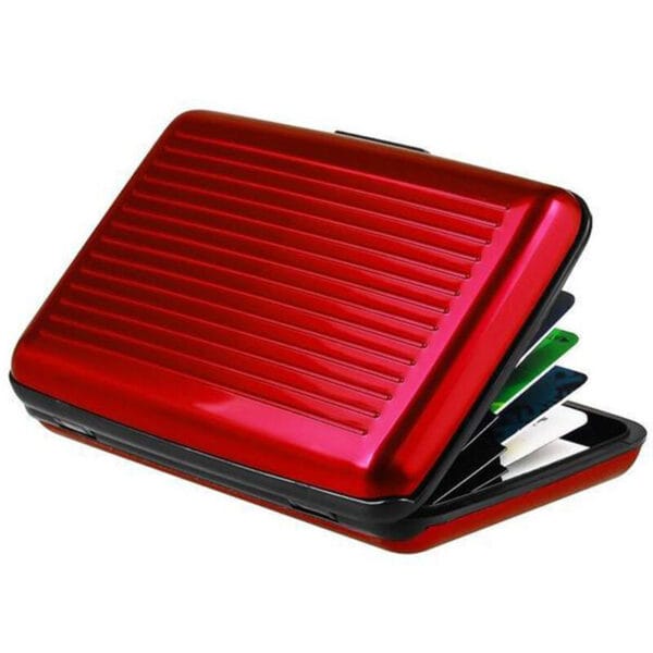 Men's Credit Card Holder Wallet Aluminum Metal Case Card Slot Portable Card Box 9