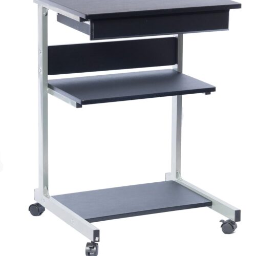 8 Techni Mobili RTA-B018-GPH06 Rolling Laptop Cart with Storage, Graphite