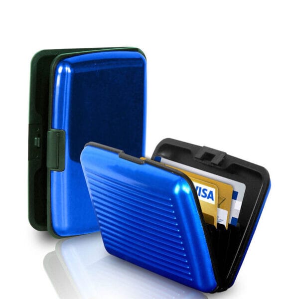 Men's Credit Card Holder Wallet Aluminum Metal Case Card Slot Portable Card Box 10
