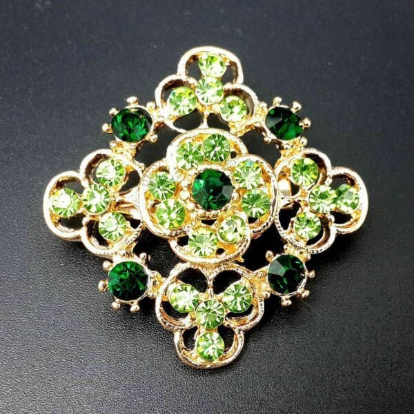 24pc Vintage Brooch Lot Mixed Alloy Rhinestone Crystal Pins Wedding Bouquet DIY 10
