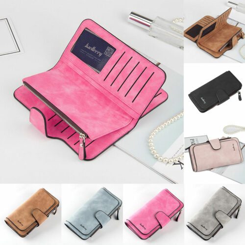 a1 Long Wallets for Women Ladies Organizer Clutch Leather Bifold Credit Card Holder