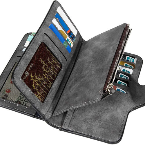 a1 RFID Blocking Wallet for Womens Clutch Purse Ladies Credit Card Holder Organizer