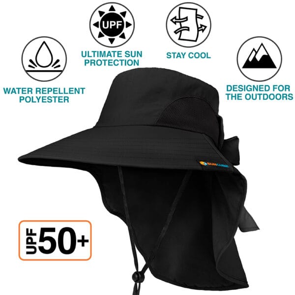 Safari Sun Hat for Women Summer Hats Wide Brim Ponytail Outdoor Working Hiking 17