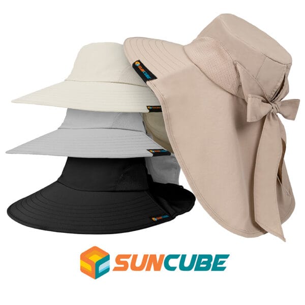 Safari Sun Hat for Women Summer Hats Wide Brim Ponytail Outdoor Working Hiking 19