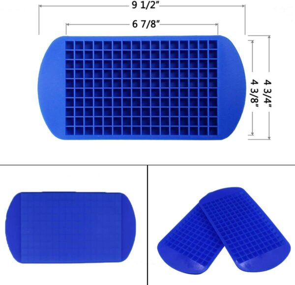 2x Ice Cube Maker Mold 160 Grids Mini Small Trays Silicone Bar Whiskey Cocktails 7