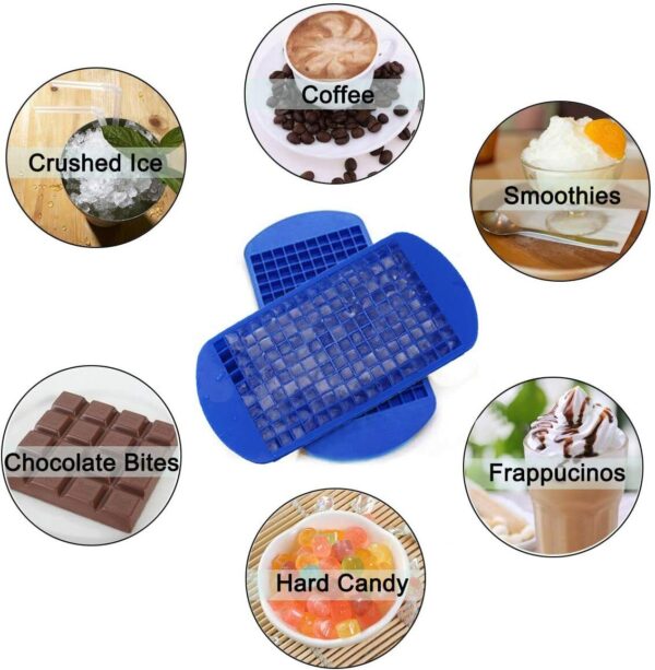 2x Ice Cube Maker Mold 160 Grids Mini Small Trays Silicone Bar Whiskey Cocktails 5