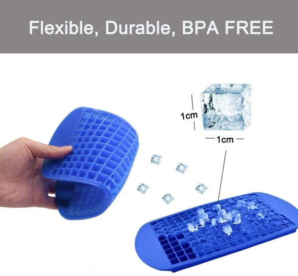 2x Ice Cube Maker Mold 160 Grids Mini Small Trays Silicone Bar Whiskey Cocktails 3