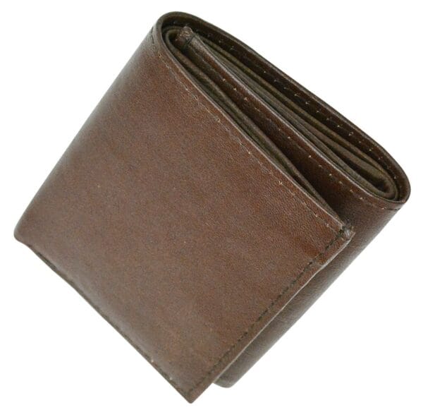 Real Leather Slim Wallets For Men Trifold Mens Wallet W/ ID Window RFID Blocking 3