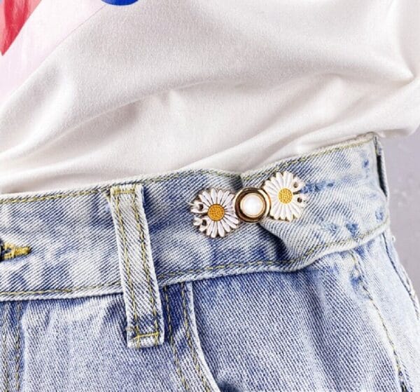 8 Pcs Adjustable Waist Buckle Set-Jeans Extender Waist Extender Button Pant Clip 2