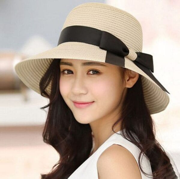 Straw Hats Wide Brim Packable Summer Cap 1