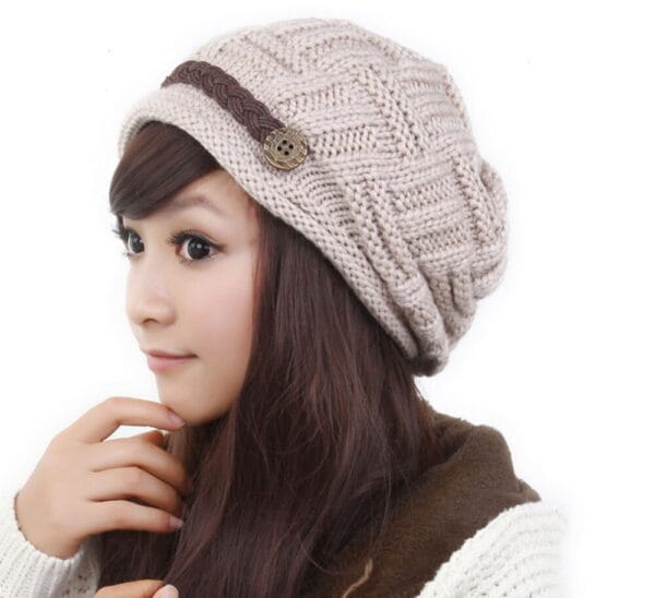Bubble Knit Slouchy Baggy Beanie Oversize Winter Hat Ski Slouchy Cap Skull Women 2