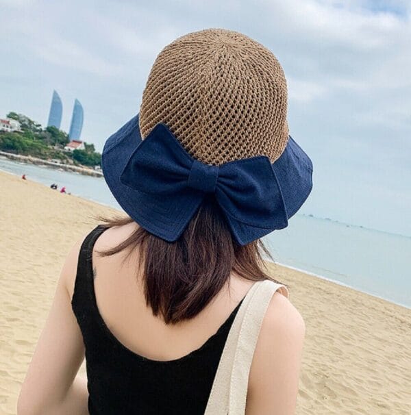 Sun Beach Straw Hats Wide Brim Packable Summer Cap 2