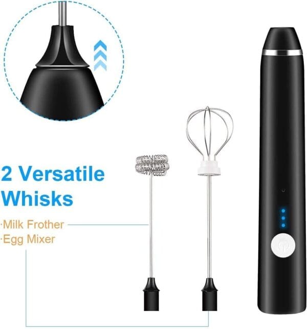Electric Milk Frother Handheld Drink Foamer Coffee Mixer Egg Beater Double Whisk 15