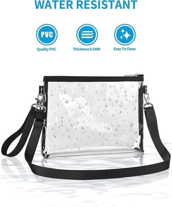 Clear Crossbody Purse Bag Stadium Approved Clear Tote Bag for Work Concert Sport 6