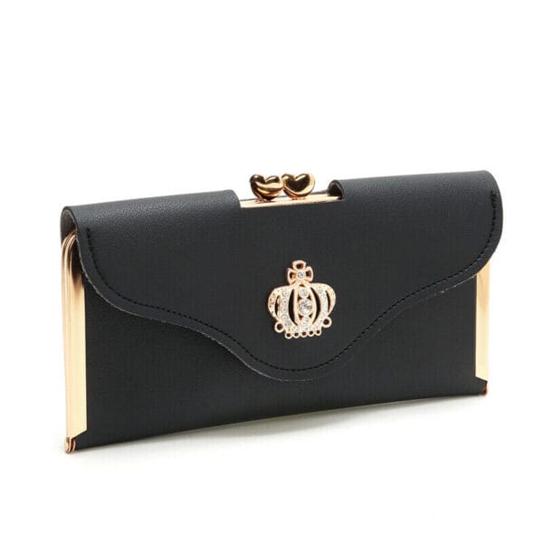 Women's Clutch PU Leather Wallet Long Card Holder Trifold Purse Slim Handbag US 5