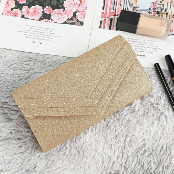 Women Sparkling Evening Envelope Clutch Bag Cocktail Party Wedding Banquet Purse 5