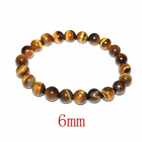 Tiger Eye Bracelet for Men Women Handmade Natural Stone Tiger Eye Beads Bracelet 6