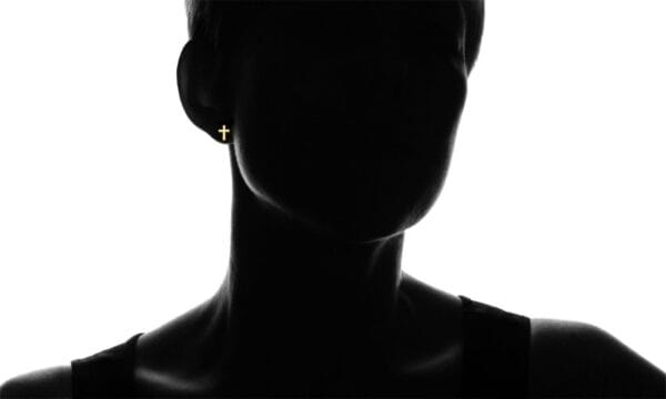 925 Sterling Silver Gold Small Cross Stud Earrings For Men, Women, and Children 2