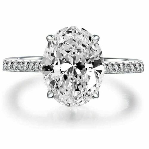 s-l1600-131.jpg 18k White Gold Plated Large 7.00 CTTW Oval Cut Engagement Ring Sizes 6 - 9