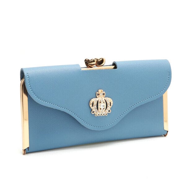 Women's Clutch PU Leather Wallet Long Card Holder Trifold Purse Slim Handbag US 8