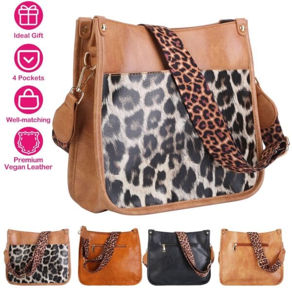 Women PU Leather Casual Shoulder Messenger Bag Crossbody Handbag Satchel Bags