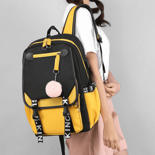 Women Girls Oxford Backpack 17" School Bag Waterproof Bookbag Travel Rucksack 11