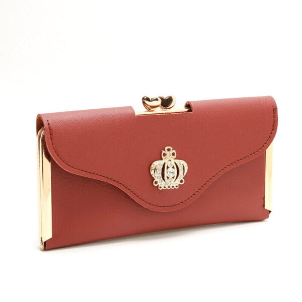 Women's Clutch PU Leather Wallet Long Card Holder Trifold Purse Slim Handbag US 10