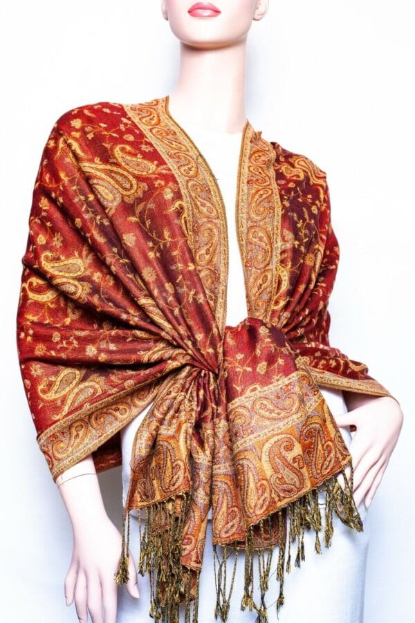 Jacquard Paisley Pashmina Shawl / Wrap / scarves 24 colors us wholesaler 93