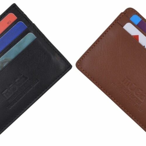 Moga Slim Leather Wallet Credit Card Case Sleeve Card Holder With ID Window