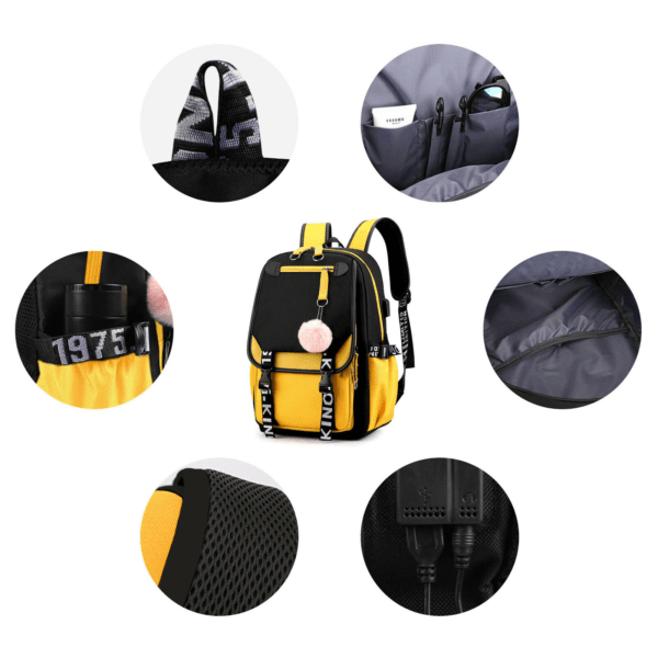 Women Girls Oxford Backpack 17" School Bag Waterproof Bookbag Travel Rucksack 12