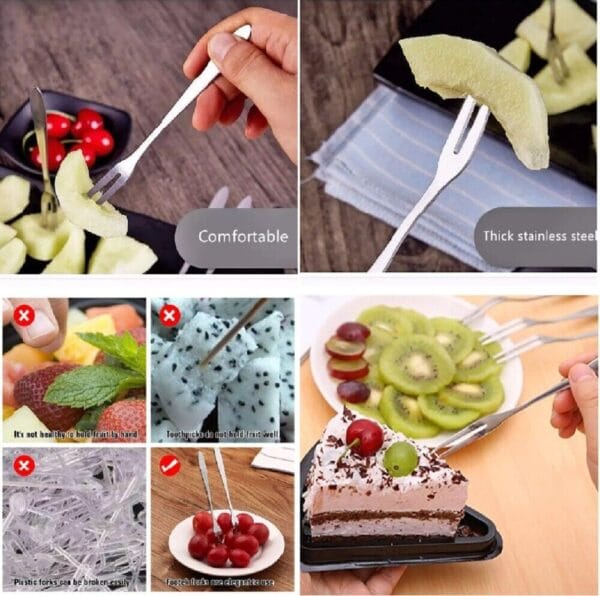 Stainless Steel Mini Fruit Forks Appetizer 3