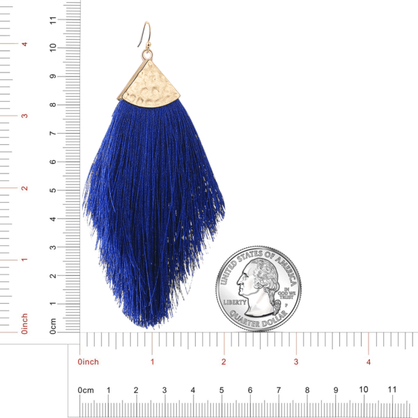 Buyless Fashion Womens Fringe Tassel Earrings Silky Fan Hook Lightweight Feather 3