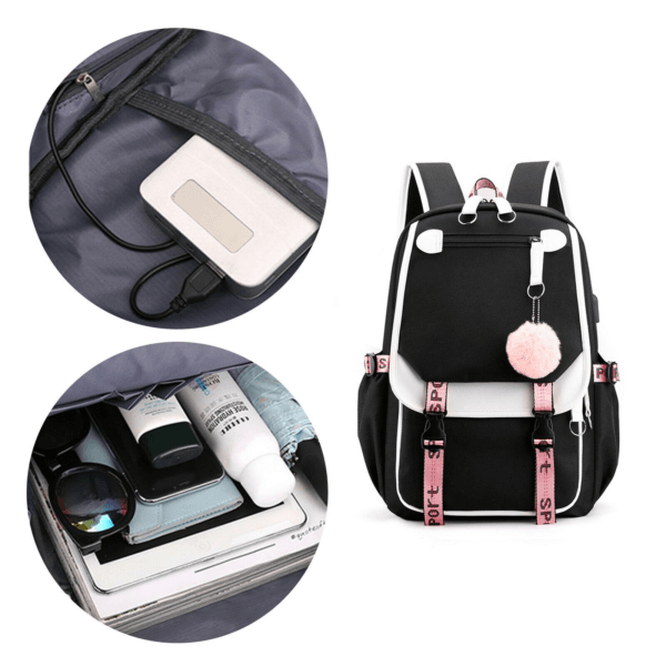 Women Girls Oxford Backpack 17" School Bag Waterproof Bookbag Travel Rucksack 14