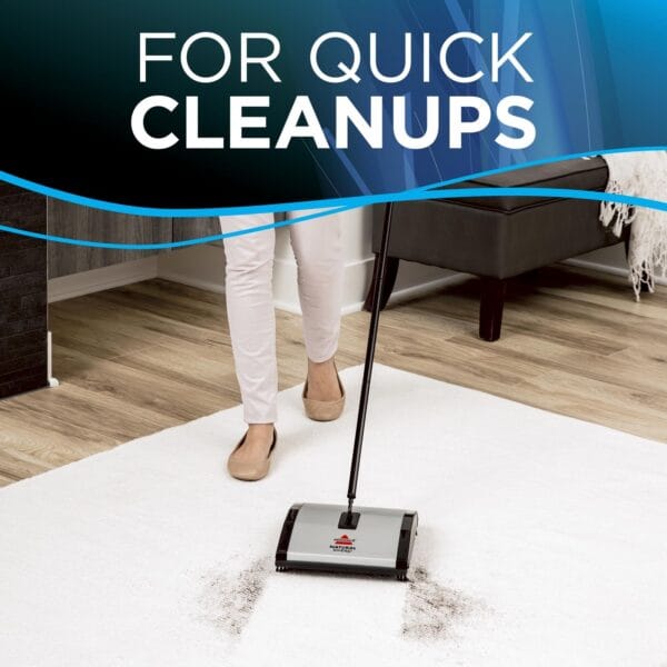 Bissell Natural Sweep Carpet & Floor Manual Light Sweeper Dual Rotating Brushes 3