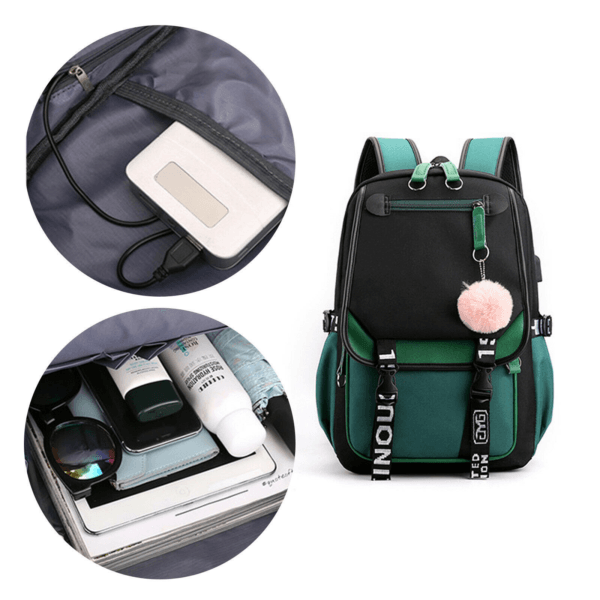 Women Girls Oxford Backpack 17" School Bag Waterproof Bookbag Travel Rucksack 16