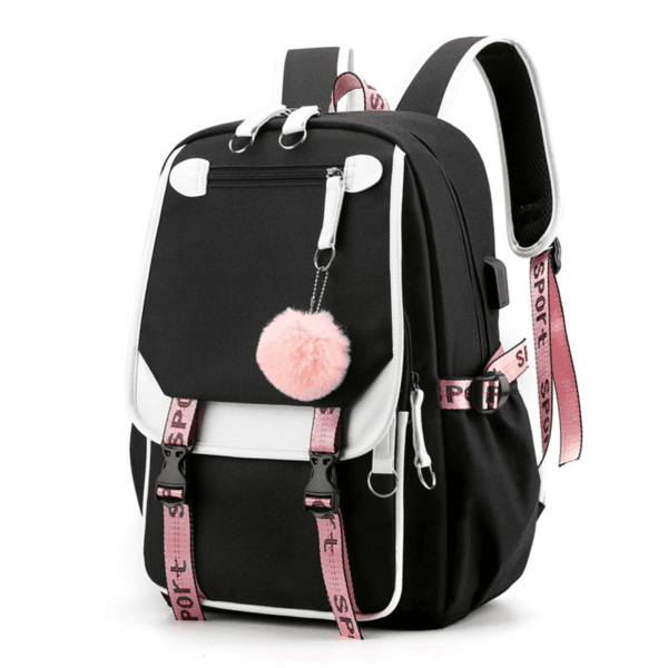 Women Girls Oxford Backpack 17" School Bag Waterproof Bookbag Travel Rucksack 19