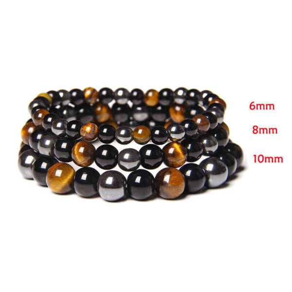 Tiger Eye Bracelet for Men Women Handmade Natural Stone Tiger Eye Beads Bracelet 23