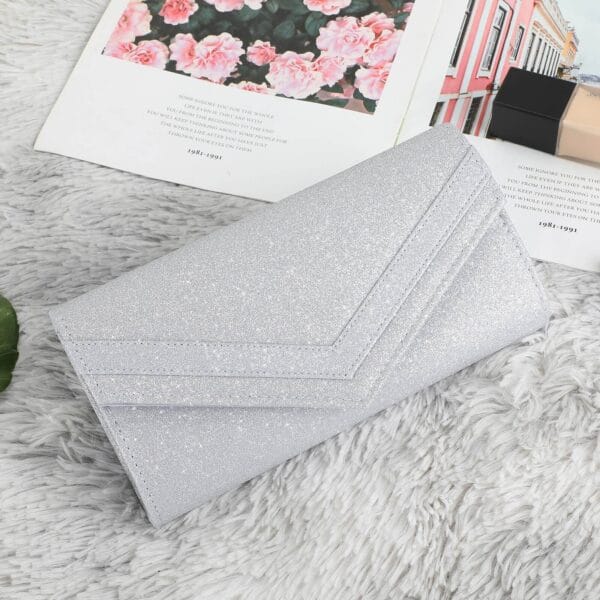 Women Sparkling Evening Envelope Clutch Bag Cocktail Party Wedding Banquet Purse 8