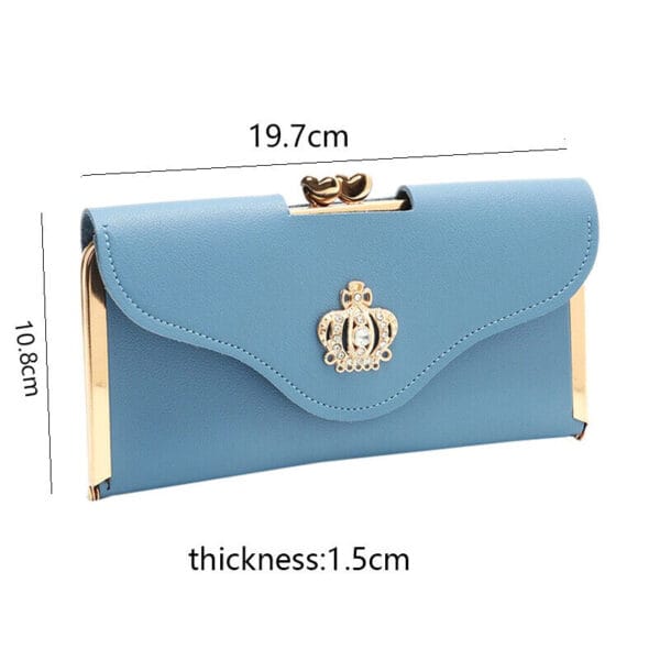 Women's Clutch PU Leather Wallet Long Card Holder Trifold Purse Slim Handbag US 13