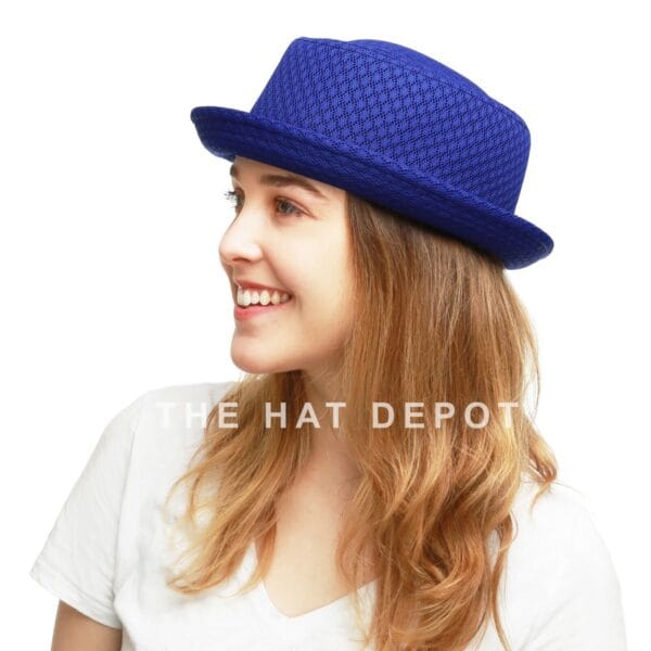 Porkpie Hat - Light Weight Classic Soft Cool Summer Mesh Porkpie Hat 7060 12