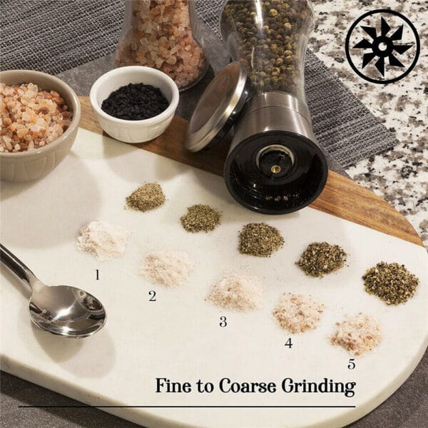Premium Stainless Steel Salt and Pepper Grinder 5